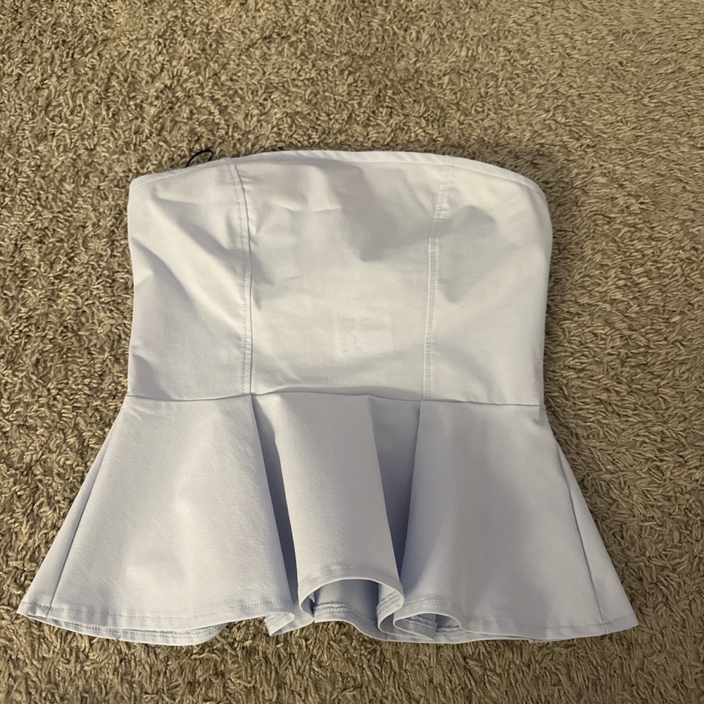 H&M Sky Blue Strapless Top
